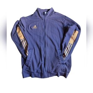 Adidas Blue and Gold Track Jacket Size L NWOT